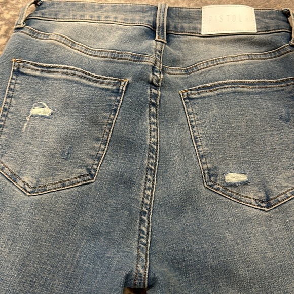PISTOLA DISTRESSED HIGH WAIST SKINNY JEANS SIZE 27 - Picture 10 of 14